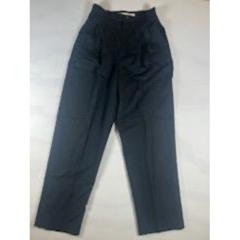 Christy Girl Womens Tapered Leg Pleated Front Trousers Dark Gray Size 12